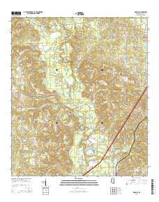 Moselle Mississippi Current topographic map, 1:24000 scale, 7.5 X 7.5 Minute, Year 2015