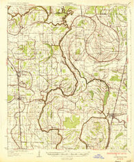 Mound Bayou Mississippi Historical topographic map, 1:62500 scale, 15 X 15 Minute, Year 1935
