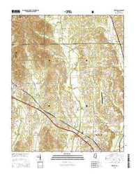 Myrtle Mississippi Current topographic map, 1:24000 scale, 7.5 X 7.5 Minute, Year 2015