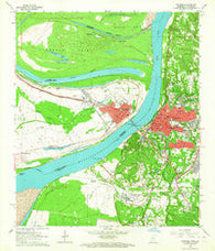 Natchez Mississippi Historical topographic map, 1:24000 scale, 7.5 X 7.5 Minute, Year 1963