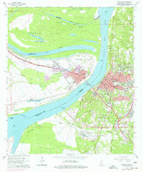 Natchez Mississippi Historical topographic map, 1:24000 scale, 7.5 X 7.5 Minute, Year 1963