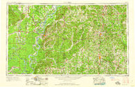 Natchez Mississippi Historical topographic map, 1:250000 scale, 1 X 2 Degree, Year 1959