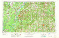 Natchez Mississippi Historical topographic map, 1:250000 scale, 1 X 2 Degree, Year 1953