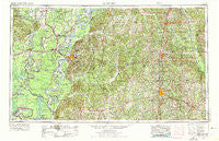 Natchez Mississippi Historical topographic map, 1:250000 scale, 1 X 2 Degree, Year 1953