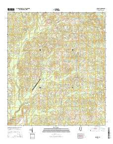Necaise Mississippi Current topographic map, 1:24000 scale, 7.5 X 7.5 Minute, Year 2015