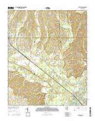 Nettleton Mississippi Current topographic map, 1:24000 scale, 7.5 X 7.5 Minute, Year 2015