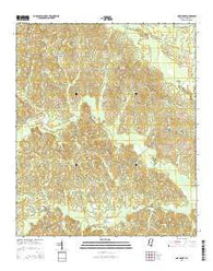 Oak Grove Mississippi Current topographic map, 1:24000 scale, 7.5 X 7.5 Minute, Year 2015