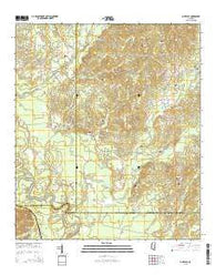 Oak Vale Mississippi Current topographic map, 1:24000 scale, 7.5 X 7.5 Minute, Year 2015