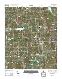 Oakland Mississippi Historical topographic map, 1:24000 scale, 7.5 X 7.5 Minute, Year 2012