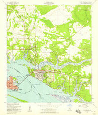 Ocean Springs Mississippi Historical topographic map, 1:24000 scale, 7.5 X 7.5 Minute, Year 1954