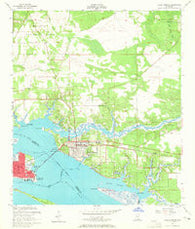 Ocean Springs Mississippi Historical topographic map, 1:24000 scale, 7.5 X 7.5 Minute, Year 1954