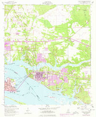 Ocean Springs Mississippi Historical topographic map, 1:24000 scale, 7.5 X 7.5 Minute, Year 1954