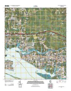 Ocean Springs Mississippi Historical topographic map, 1:24000 scale, 7.5 X 7.5 Minute, Year 2012