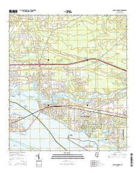Ocean Springs Mississippi Current topographic map, 1:24000 scale, 7.5 X 7.5 Minute, Year 2015