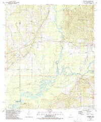 Ofahoma Mississippi Historical topographic map, 1:24000 scale, 7.5 X 7.5 Minute, Year 1989