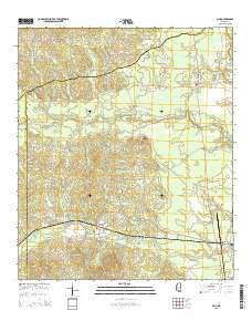 Oma Mississippi Current topographic map, 1:24000 scale, 7.5 X 7.5 Minute, Year 2015