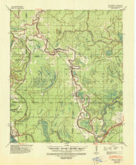Onward Mississippi Historical topographic map, 1:62500 scale, 15 X 15 Minute, Year 1939