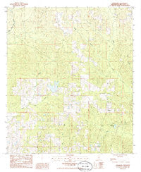 Orvisburg Mississippi Historical topographic map, 1:24000 scale, 7.5 X 7.5 Minute, Year 1986
