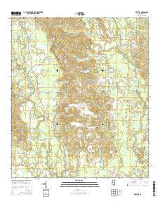 Ovett SE Mississippi Current topographic map, 1:24000 scale, 7.5 X 7.5 Minute, Year 2015