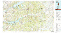 Oxford Mississippi Historical topographic map, 1:100000 scale, 30 X 60 Minute, Year 1990