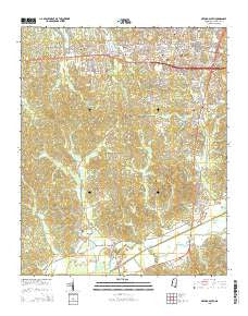 Oxford South Mississippi Current topographic map, 1:24000 scale, 7.5 X 7.5 Minute, Year 2015