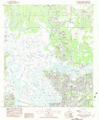 Pascagoula North Mississippi Historical topographic map, 1:24000 scale, 7.5 X 7.5 Minute, Year 1982