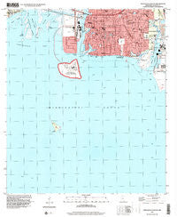 Pascagoula South Mississippi Historical topographic map, 1:24000 scale, 7.5 X 7.5 Minute, Year 1996