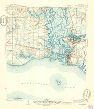 Pascagoula Mississippi Historical topographic map, 1:62500 scale, 15 X 15 Minute, Year 1943