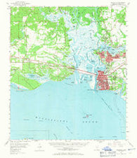 Pascagoula Mississippi Historical topographic map, 1:62500 scale, 15 X 15 Minute, Year 1955