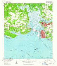 Pascagoula Mississippi Historical topographic map, 1:62500 scale, 15 X 15 Minute, Year 1955