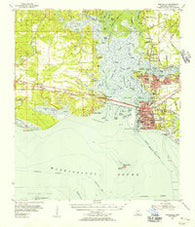Pascagoula Mississippi Historical topographic map, 1:62500 scale, 15 X 15 Minute, Year 1955