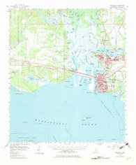 Pascagoula Mississippi Historical topographic map, 1:62500 scale, 15 X 15 Minute, Year 1955