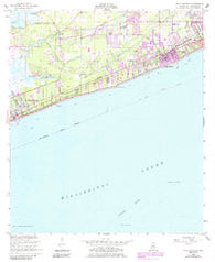 Pass Christian Mississippi Historical topographic map, 1:24000 scale, 7.5 X 7.5 Minute, Year 1955