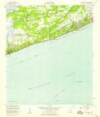 Pass Christian Mississippi Historical topographic map, 1:24000 scale, 7.5 X 7.5 Minute, Year 1955