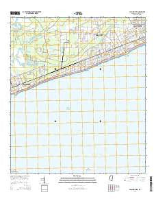Pass Christian Mississippi Current topographic map, 1:24000 scale, 7.5 X 7.5 Minute, Year 2015