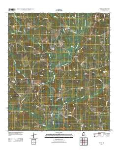 Peoria Mississippi Historical topographic map, 1:24000 scale, 7.5 X 7.5 Minute, Year 2012