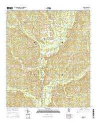 Peoria Mississippi Current topographic map, 1:24000 scale, 7.5 X 7.5 Minute, Year 2015