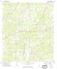 Peoria Mississippi Historical topographic map, 1:24000 scale, 7.5 X 7.5 Minute, Year 1972