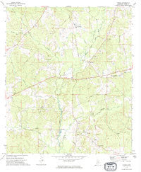 Peoria Mississippi Historical topographic map, 1:24000 scale, 7.5 X 7.5 Minute, Year 1972