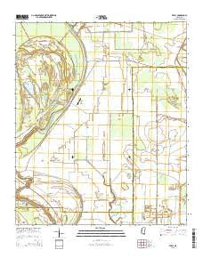 Percy Mississippi Current topographic map, 1:24000 scale, 7.5 X 7.5 Minute, Year 2015