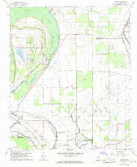 Percy Mississippi Historical topographic map, 1:24000 scale, 7.5 X 7.5 Minute, Year 1967