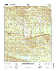 Pheba Mississippi Current topographic map, 1:24000 scale, 7.5 X 7.5 Minute, Year 2015