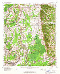 Philipp Mississippi Historical topographic map, 1:62500 scale, 15 X 15 Minute, Year 1957