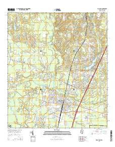 Picayune Mississippi Current topographic map, 1:24000 scale, 7.5 X 7.5 Minute, Year 2015