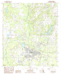 Picayune Mississippi Historical topographic map, 1:24000 scale, 7.5 X 7.5 Minute, Year 1985