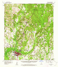 Picayune Mississippi Historical topographic map, 1:62500 scale, 15 X 15 Minute, Year 1958