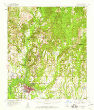 Picayune Mississippi Historical topographic map, 1:62500 scale, 15 X 15 Minute, Year 1958