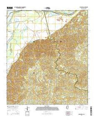 Pine Ridge Mississippi Current topographic map, 1:24000 scale, 7.5 X 7.5 Minute, Year 2015
