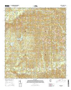 Pinebur Mississippi Current topographic map, 1:24000 scale, 7.5 X 7.5 Minute, Year 2015