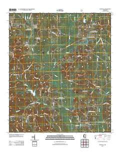 Pineville Mississippi Historical topographic map, 1:24000 scale, 7.5 X 7.5 Minute, Year 2012